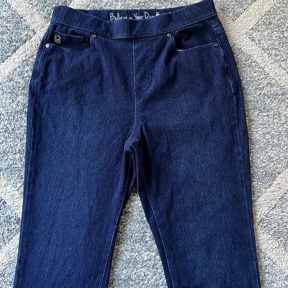 Belle by Kim Gravel Flexibelle Wide Release Hem Jeggings - Picture 2 of 4
